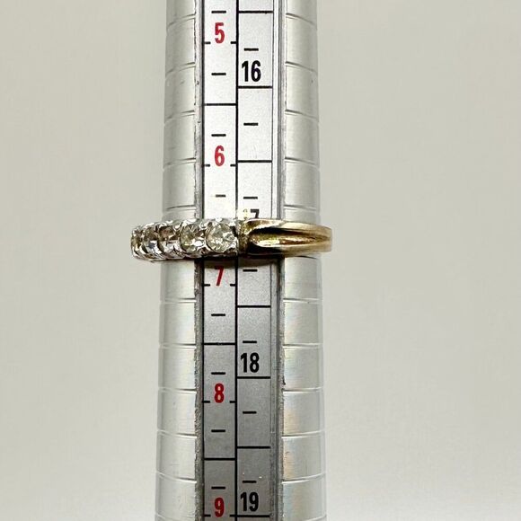 Stunning Vintage 12k Eternity or Wedding Band with Rhinestones - Picture 8 of 8